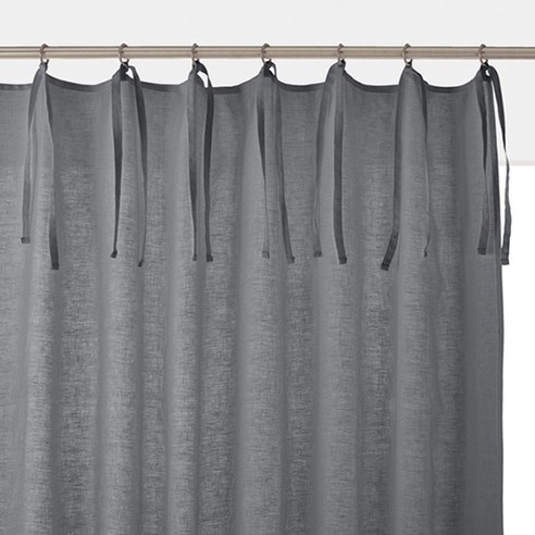 라흐두뜨 린넨 믹스 커튼 타이탑 F709266, dark grey