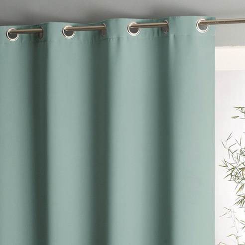 라흐두뜨 더블 암막 커튼 아일렛탑 F709536, celadon