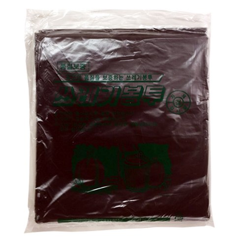비닐팩토리 배접 재활용 쓰레기봉투 검은색, 40L, 100개