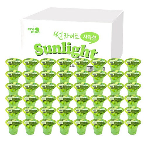썬라이트 끄래몽 사과 젤리푸딩, 180g, 48개입
