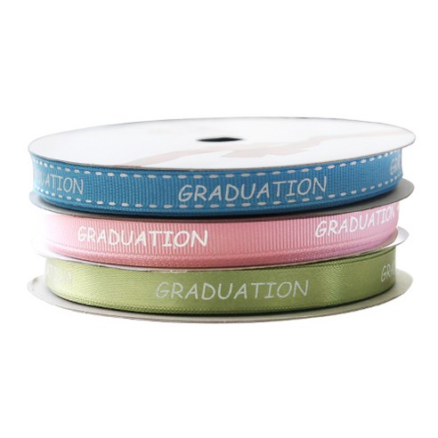 TOCTOC 팬시굿즈 GRADUATION 프린팅 포장리본 세트, NO14