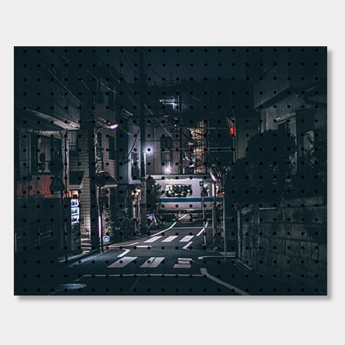 앤비커머스 인테리어 타공판 600 x 500 mm, 1세트, 밤거리k