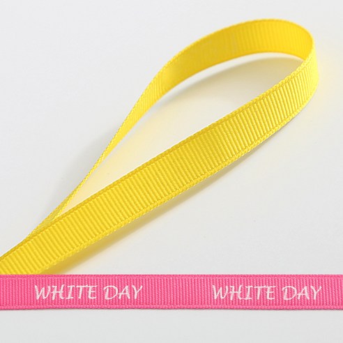 톡톡 DIY 골직리본끈 WHITE DAY, G7노랑, 50m