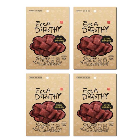에스카도로시 반려견 수제간식 85g, 양고기 + 병아리콩 혼합맛, 4개입
