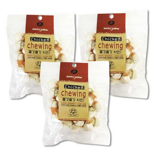 제로나인 츄잉 강아지껌 14p, 치킨맛, 3개입