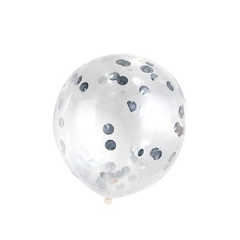 파티팡 컨페티벌룬 30cm, 실버, 50개입