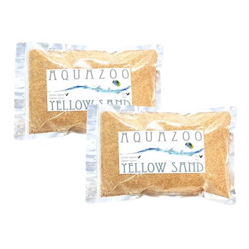 AQUAZOO 어항용 바닥재 0.8~1.2mm 2kg, YELLOW SAND, 2개