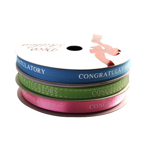 TOCTOC CONGRATULATORY 프린팅 포장리본 세트, NO51, 13.5m