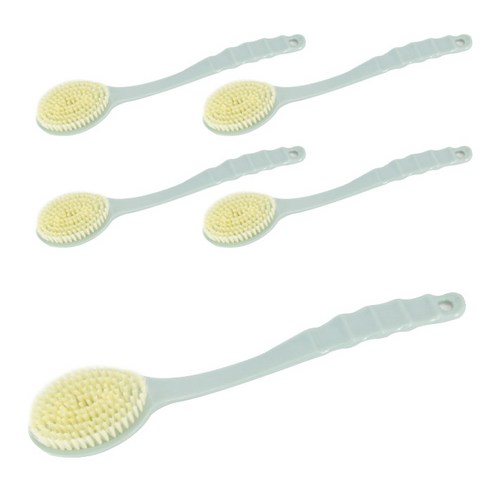 아리코 목욕 양면 바디마사지 브러쉬, 그린, 5개, 1개입