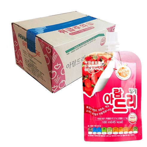 아람농장 아람드리 주스, 40개, 딸기맛