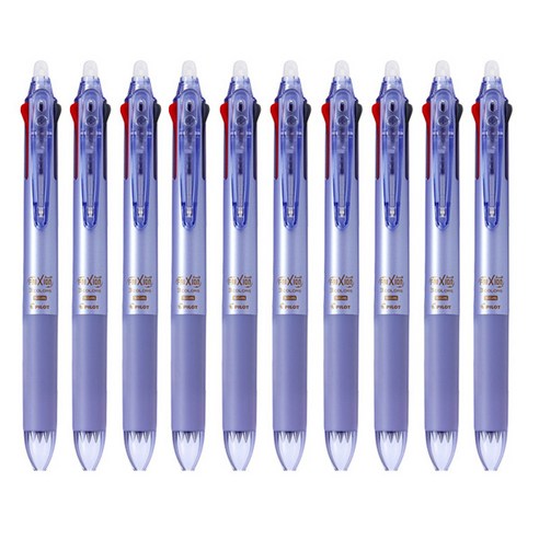파이롯트 프릭션 슬림 3색 다색펜 0.38mm, 펄바이올렛, 10개입