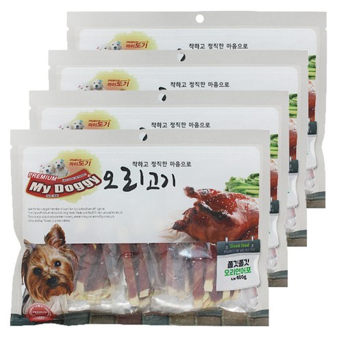 마이도기 프리미엄 강아지간식 400g, 오리연어포맛, 4개
