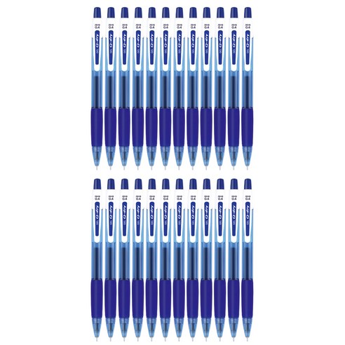자바펜 Q-DRY 0.4mm, 파랑, 24개입