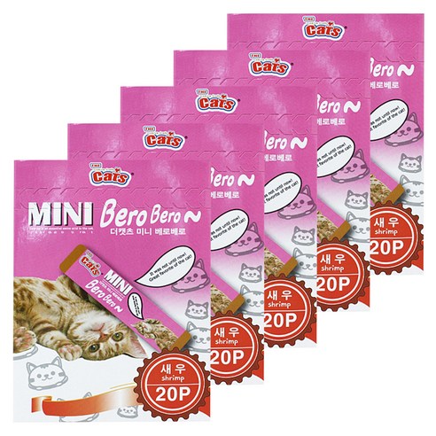 더캣츠 미니 베로베로 파우치 20개입, 새우, 5개