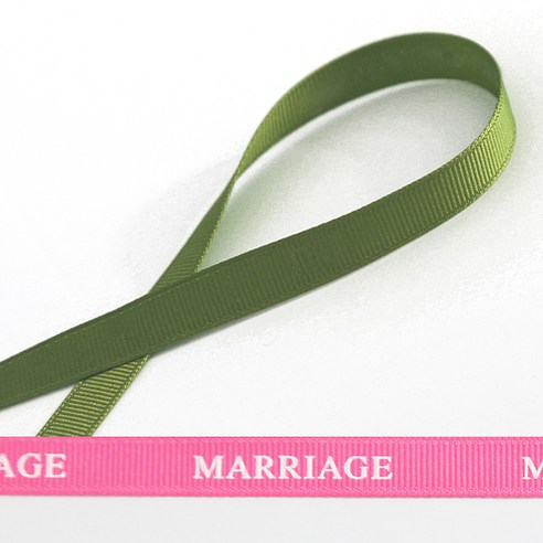 톡톡 DIY 골직리본 MARRIAGE, G15진올리브, 50m