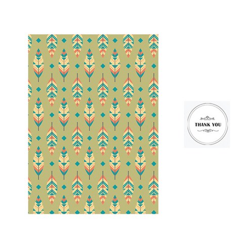 삼육오데이 디자인 페이퍼 기프트백 소 20p + 스티커 20p, 인디언밥, 1세트
