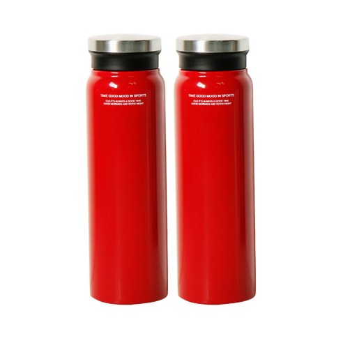 푸코 매트 보텀 스텐텀블러 2p, 레드, 750ml