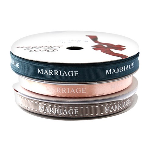 TOCTOC MARRIAGE 프린팅 포장리본 세트, NO59, 13.5m