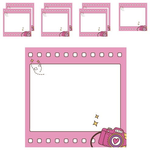 디자인매드 떡메모지 메모리 85 x 85 mm 100p, 01 핑크, 8개입
