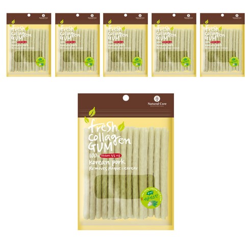 네츄럴코어 프레쉬 콜라겐스틱껌 강아지간식 20p, 시금치 맛, 6개입