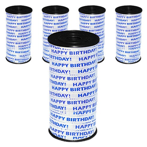 와우파티코리아 컬링리본 5p, 생일블루, 90m