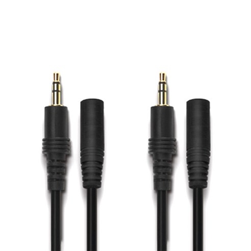 칼론 고급형 스테레오 연장케이블 AUX선 10m 2p, Stereo Extension cable, 블랙