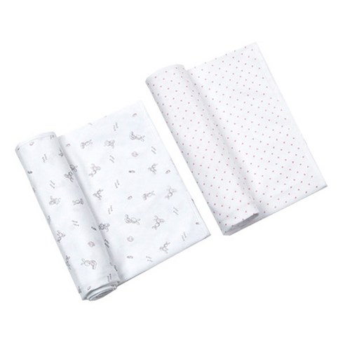 베이비앤아이 코모스베이비 래빗 속싸개 핑크 + 하트 속싸개 핑크