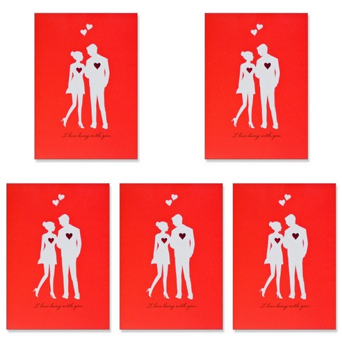 홀마크 커플 러브카드, KED2102, 5개입