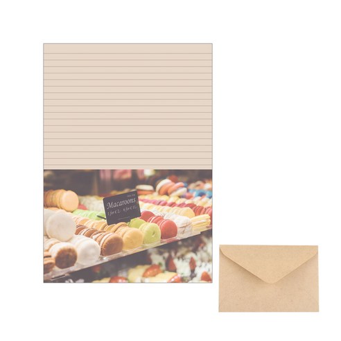 삼육오데이 디자인편지세트 편지지 20p + 봉투 10p, 마카롱가게, 1세트