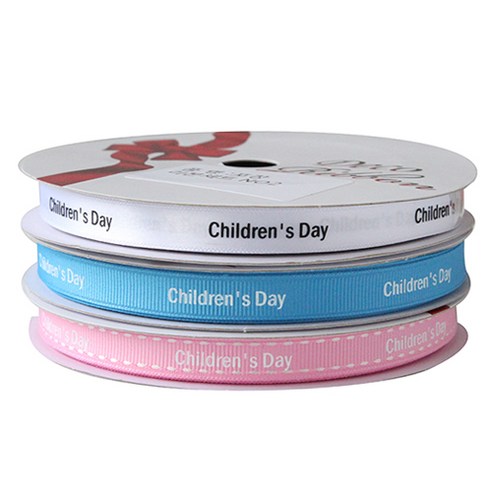톡톡팬시굿즈 Children''s Day 프린팅 포장리본 3p 세트, NO2, 13.5m