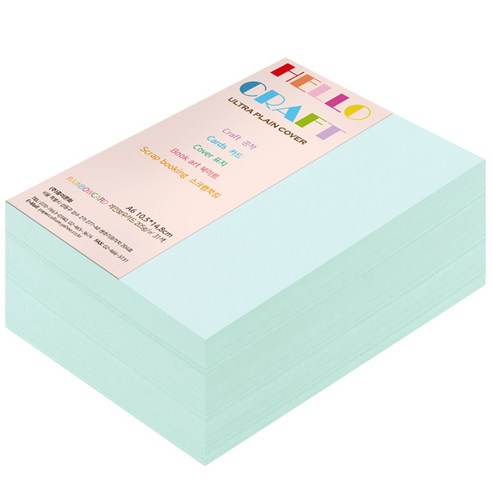 종이문화 친환경색지 레인보우카드 No.15 아쿠아블루, A6, 360매