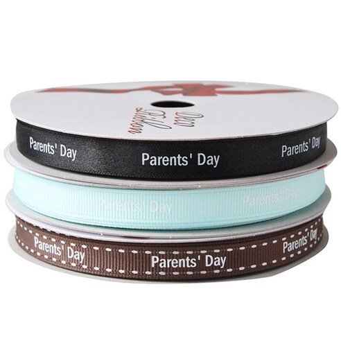 톡톡팬시 굿즈 Parents Day 프린팅 포장리본 3p 세트, NO1, 13.5m