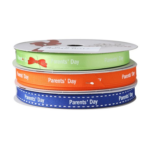톡톡팬시 굿즈 Parents Day 프린팅 포장리본 3p 세트, NO17, 13.5m
