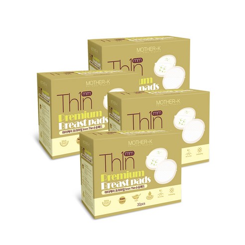 마더케이 프리미엄 1mm Thin 수유패드, 32매입, 4개