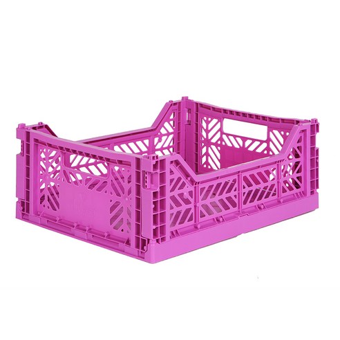 아이카사 폴딩박스 M, plum, 1개