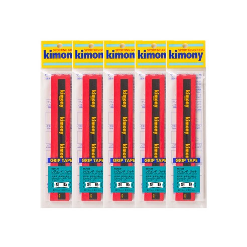 키모니 배드민턴 하이 포스트 레전드 오버그립 스노우 KGT139 5p, 레드, 1세트