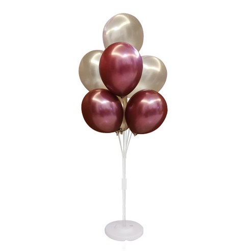 와우파티코리아 풍선꽂이세트 130cm, 펄버건디 + 펄실버, 1세트