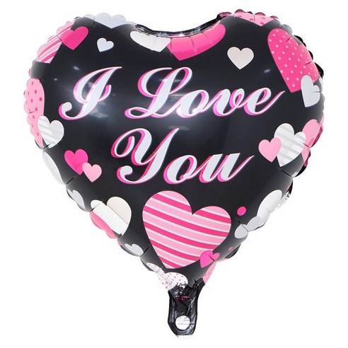 풍선팜 아이러브유 데코 호일 풍선 하트 45 x 48 cm, H, 40개입