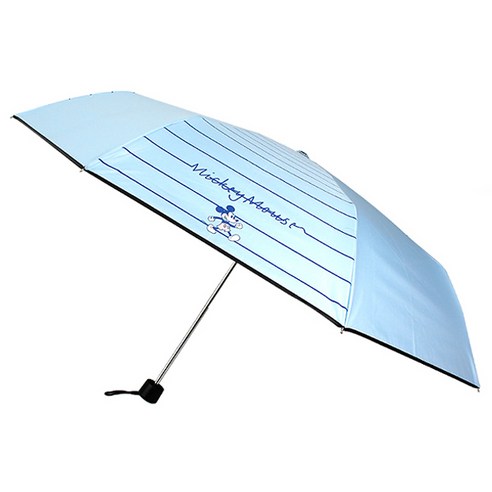 디즈니 미키 스트라이프 3단 암막 우양산