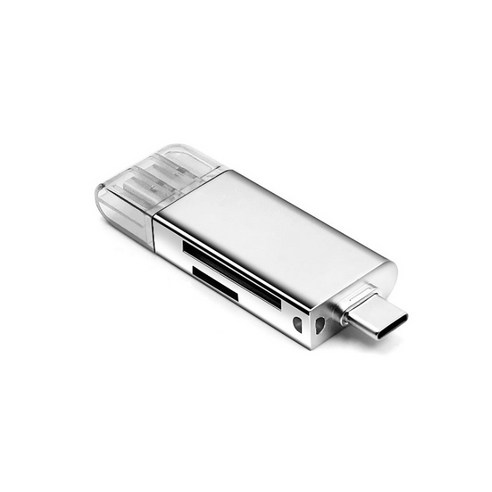 테크맨 심플리 세련된 OTG 젠더 Type-C / USB3.0, 실버, 1개