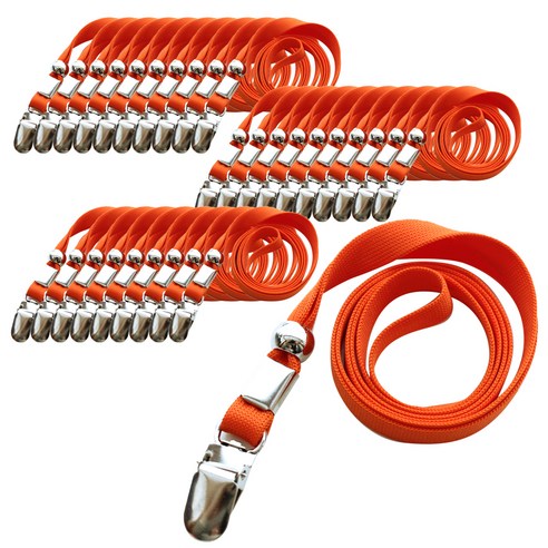 옹달샘 목걸이 슬링 명찰줄 9mm, 주황색, 30개입