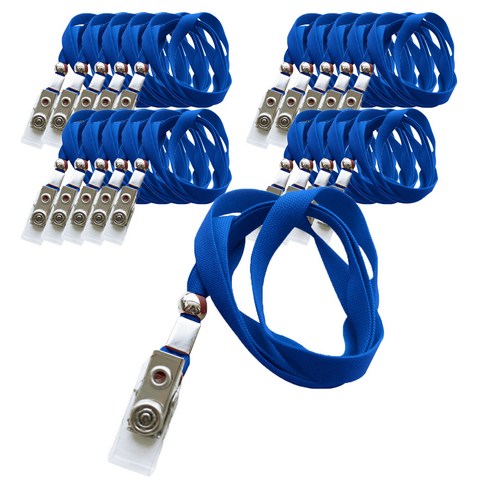 옹달샘 멀티크립 대 명찰줄 9mm, 청색, 20개입