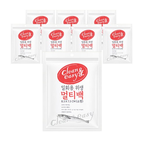 유하우스 일회용 위생 멀티백, 소(S), 35개입, 8개