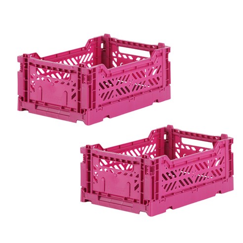 아이카사 폴딩박스 S, magenta, 2개
