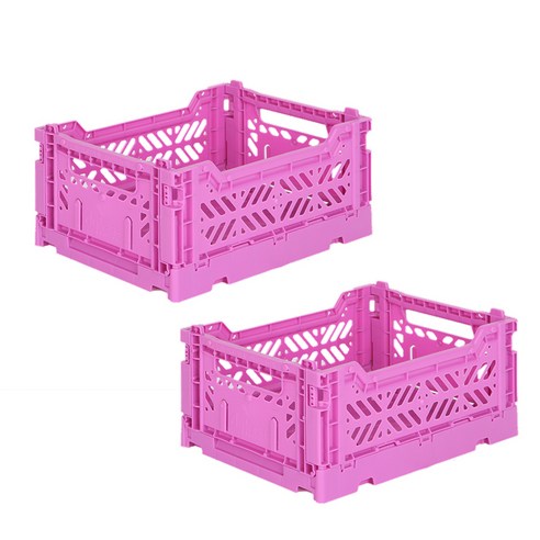아이카사 폴딩박스 S, plum, 2개