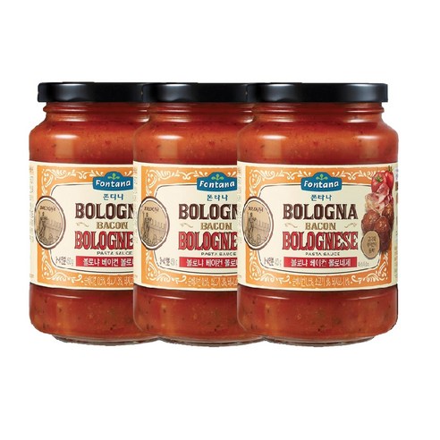 폰타나 볼로냐 베이컨 볼로네제 파스타소스, 450g, 3개