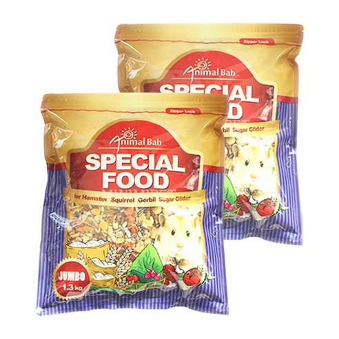 애니멀밥 점보 햄스터 사료, 1.3kg, 2개