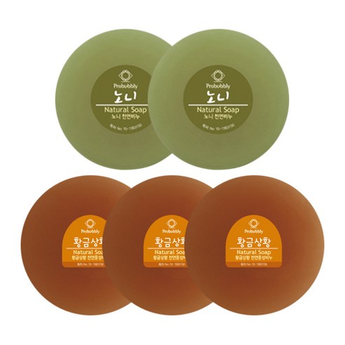 프로버블리 중성비누 노니 110g x 2p + 상황버섯 110g x 3p 세트, 1세트
