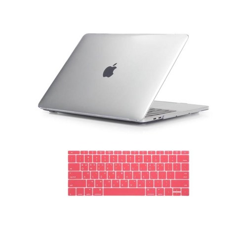 뉴비아 HY 키스킨 핑크 + 투명 케이스 맥북에어13 A1466, 혼합 색상, 1세트