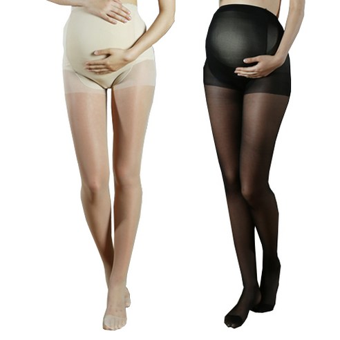 쁘띠마리에 마터너티 30데니아 임산부 스타킹 2종